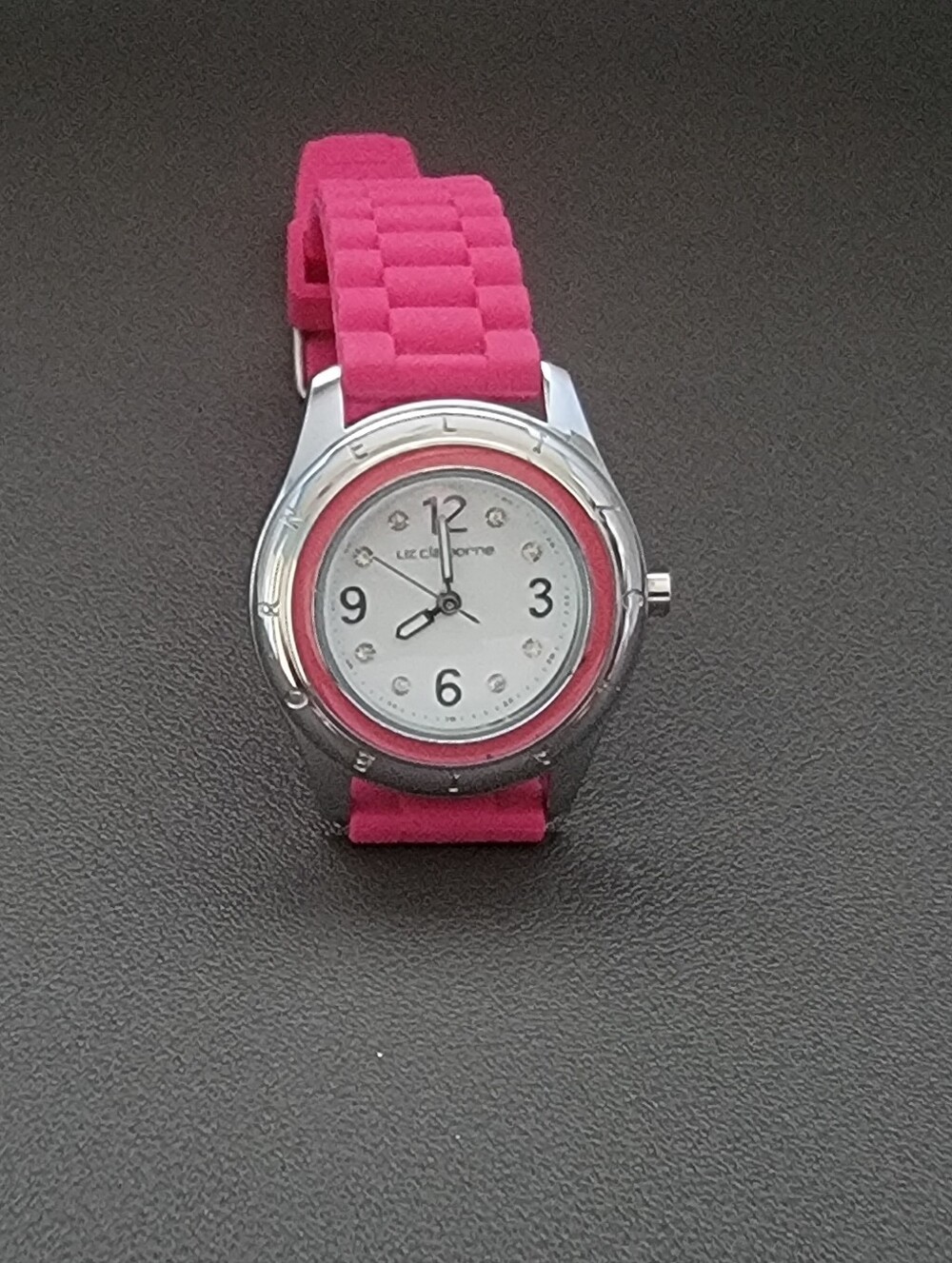 Liz Claiborne Pink Watch LC1165 Y2K Barbiecore Crystal Dial